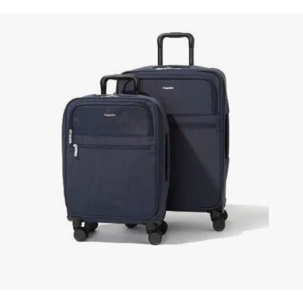 Baggallini Luggage Set Carry-On & Large Checked Luggage Navy Blue New With Tags
